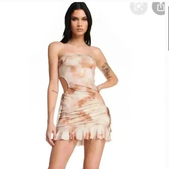 I.Am.Gia Freyr Dress Tan Tie Dye Dress New With Tag - Picture 2 of 8